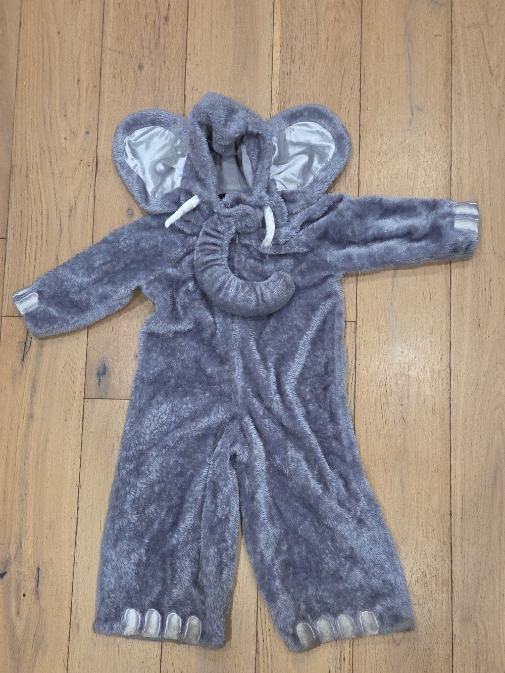 Gray Elephant Kids Costume Hooded One-Piece